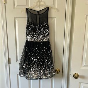 Sparkling Black and Silver Dress